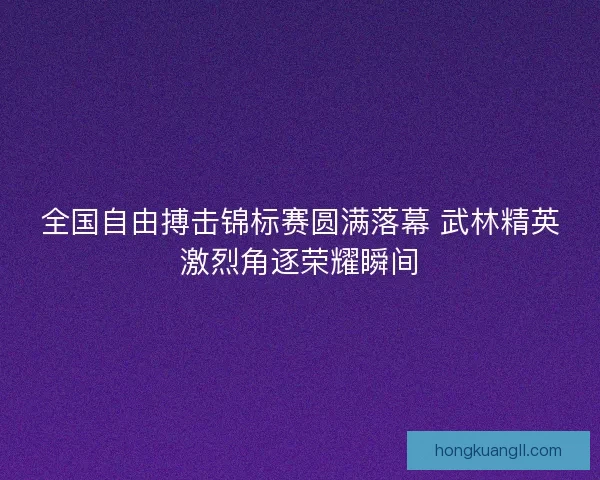 全国自由搏击锦标赛圆满落幕 武林精英激烈角逐荣耀瞬间